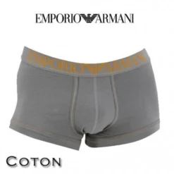 ARMANI - BOXER HOMME PARIGAMBA COTON GRIS 111866 4P540 04486