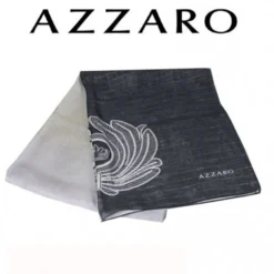 AZZARO - ECHARPE BRODEE ANTHRACITE EN VISCOSE -mg MEN GENERATION SOLDES azzaro echarpe brodee anthracite en viscose 2