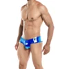 BIKINI BRESILIEN BLEU BRILLANT PROVOCATIVE C4M05- CUT4MEN -mg MEN GENERATION SOLDES bikini bresilien bleu brillant provocative c4m05 cut4men