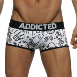 BOXER MICROFIBRE BLANC UFO AD565 - ADDICTED