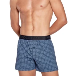 CALECON BLEU MARINE EN COTON MOTIF EP - EP1261H3500 - EDEN PARK