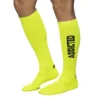 CHAUSSETTES TRES HAUTES JAUNE FLUO AD1155 - ADDICTED