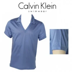 Calvin Klein CK SWIMWEAR - T-SHIRT COL POLO EN V VIOLET 58233Z3-146