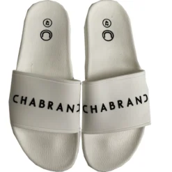 CLAQUETTES LOGOTEES BLANCHES - 10025 - CHABRAND