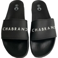 CLAQUETTES LOGOTEES NOIRES - 10025 - CHABRAND