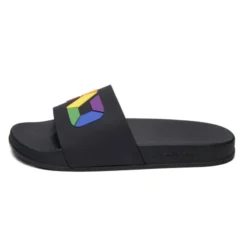 CLAQUETTES SLIDES RAINBOW NOIRES AD1141 - ADDICTED -mg MEN GENERATION SOLDES claquettes slides rainbow noires ad1141 addicted 3