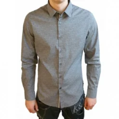 Calvin Klein CLAVIN KLEIN JEANS CHEMISE HOMME PRINTED STRETCH ANTRACITE