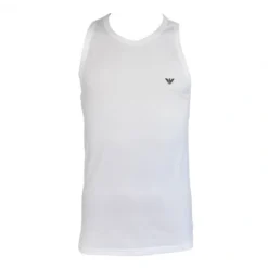 DEBARDEUR BLANC COL ROND EAGLE NOIR - EMPORIO ARMANI