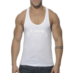 DEBARDEUR BLANC POWER GYM TS077 - ES COLLECTION