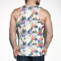 DEBARDEUR TROPIC FLORAL BLANC TS216 - ES COLLECTION