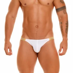 G-STRING ARES BLANC ET DORE 1848 - JOR
