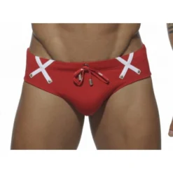 SLIP DE BAIN ROUGE FEDERATION CROSS 1524 – ES COLLECTION