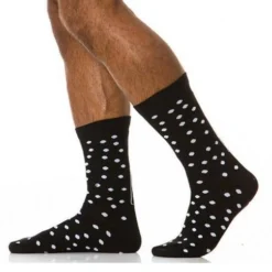 PAIRE DE CHAUSSETTES HAUTES POLKADOT NOIRES - MODUS VIVENDI