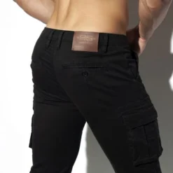 PANTALON CARGO NOIR - ES COLLECTION -mg MEN GENERATION SOLDES pantalon cargo noir es collection 4