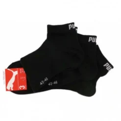 CHAUSSETTES QUATER LOT DE 3 PAIRES NOIR SPORTLIFESTYLE - PUMA