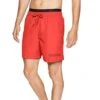 SHORT DE BAIN MEDIUM DOUBLE WAISTBAND ROUGE M00300 - CALVIN KLEIN
