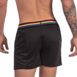 SHORT PRIDE EN MESH NOIR 91744 - BARCODE -mg MEN GENERATION SOLDES short pride en mesh noir 91744 barcode 2