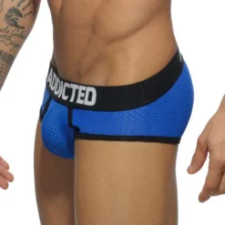 SLIP BLEU ROYAL CONTRASTED MESH AD496 - ADDICTED -mg MEN GENERATION SOLDES slip bleu royal contrasted mesh ad496 addicted 1