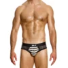 SLIP BOTTOMLESS EN CROCHET NOIR ET BLANC 01413 - MODUS VIVENDI -mg MEN GENERATION SOLDES slip bottomless en crochet noir et blanc modus vivendi