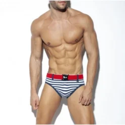 SLIP DE BAIN A RAYURES MARINE 2024 – ES COLLECTION