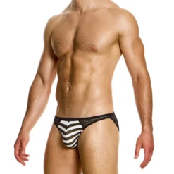 mg MEN GENERATION SOLDES -mg MEN GENERATION SOLDES slip taille basse en crochet noir et blanc modus vivendi 1