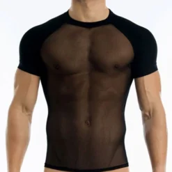 T-SHIRT COL ROND TRANSPARENT EN TULLE NOIR 19641 - MODUS VIVENDI
