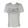 T-SHIRT MANCHES COURTES COL ROND BLANC CASSE - EA7 -mg MEN GENERATION SOLDES t shirt manches courtes col rond blanc casse ea7