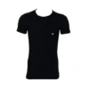 T SHIRT NOIR COL ROND EAGLE BLANC - EMPORIO ARMANI