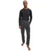 TENUE D INTERIEUR PANTALON + T-SHIRT MANCHES LONGUES NOIR NM2019E - CALVIN KLEIN